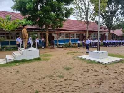 Upacara/Pembukaan MPLS SMPN 1 Tantom Angkola
