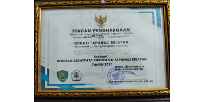 PIAGAM ADIWIYATA KAB. TAPANULI SELATAN 2025